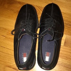 Tommy Hilfiger Black Leather Shoes